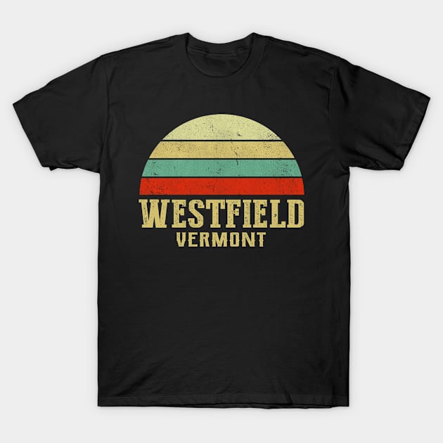 WESTFIELD VERMONT Vintage Retro Sunset T-Shirt by LIPTIN